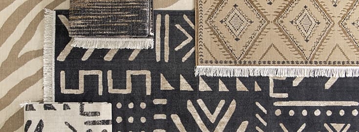 Carpets in recycled materials