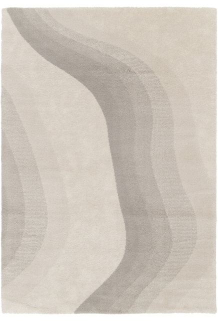 Creme and Grey wave rug - ARTEMIS - 160 x 230