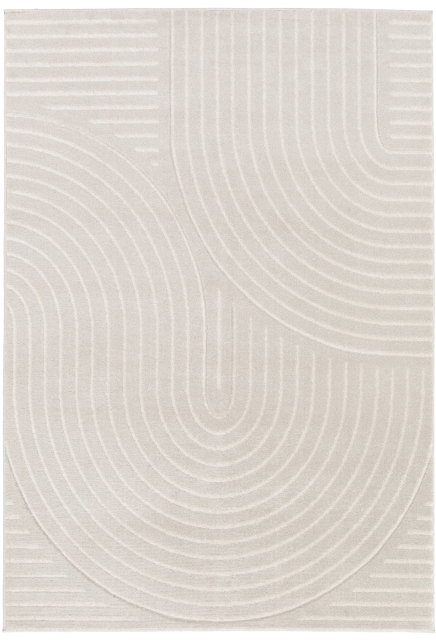 Tapis Moderne Gris et Crème - EON - 120 x 170