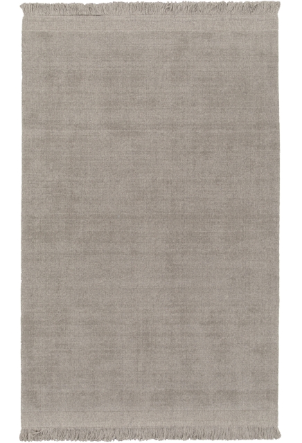 Taupe hand-woven wool and cotton rug - KARUR - 200 x 290