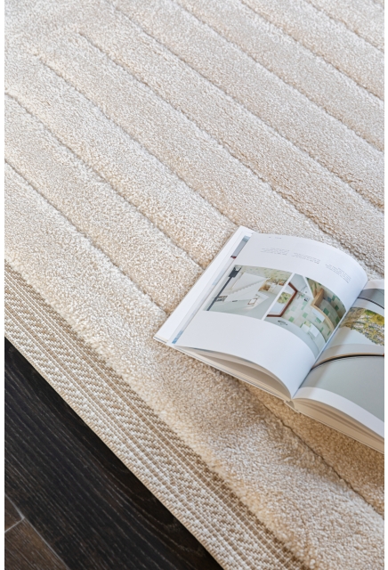 Thick modern cream carpet - ATHENA - 160 x 230