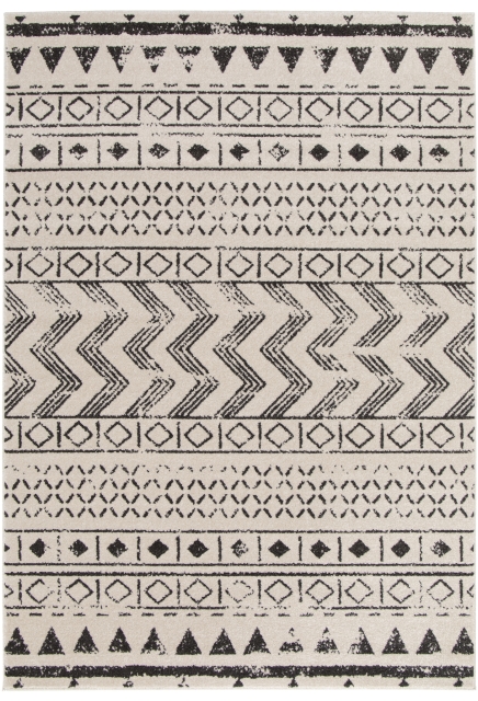 Black and Cream Berber Carpet - HEMERA - 120 x 170