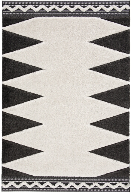 Thick black and cream carpet - ATHENA - 120 x 170