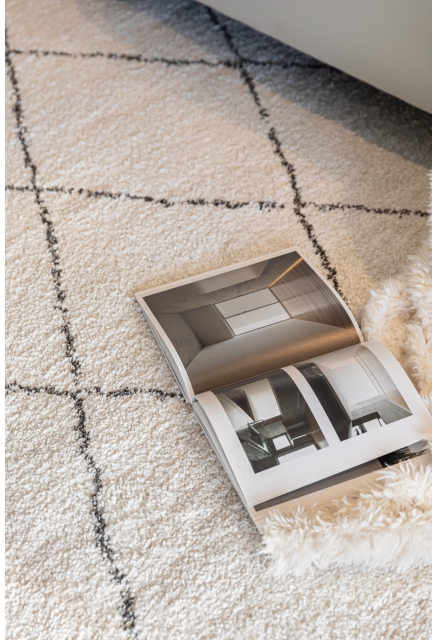 Thick white and black rug - HIMALAYA - 120 x 170