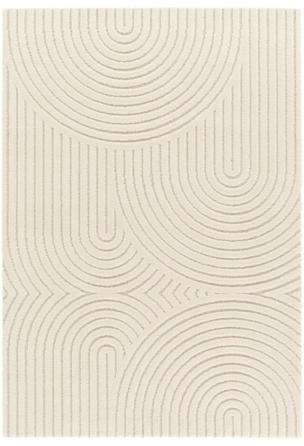 Graphic Creme Relief-Teppich - HERA