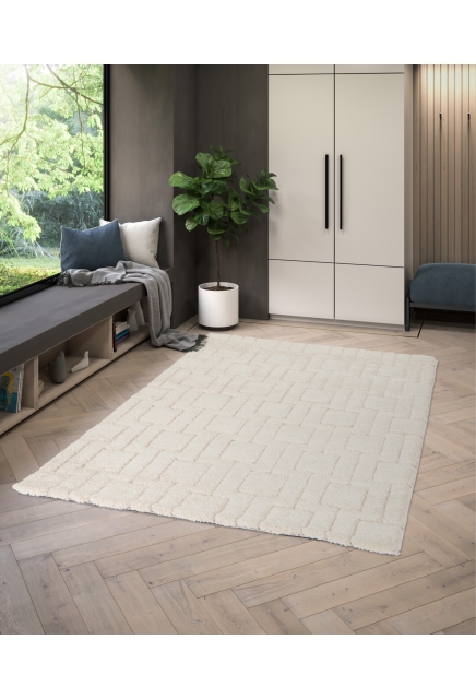 Tapis Épais Japandi Crème - ATHENA