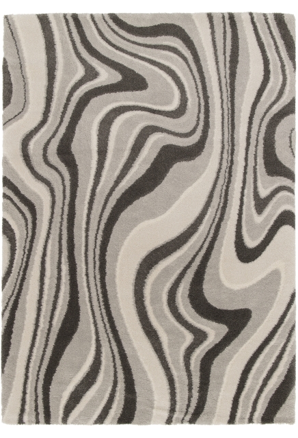 Tapis Abstrait Noir et Crème - ARTEMIS - 120 x 170