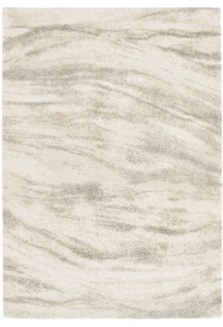 Alfombra moderna crema y gris - OUREA - 160 x 230